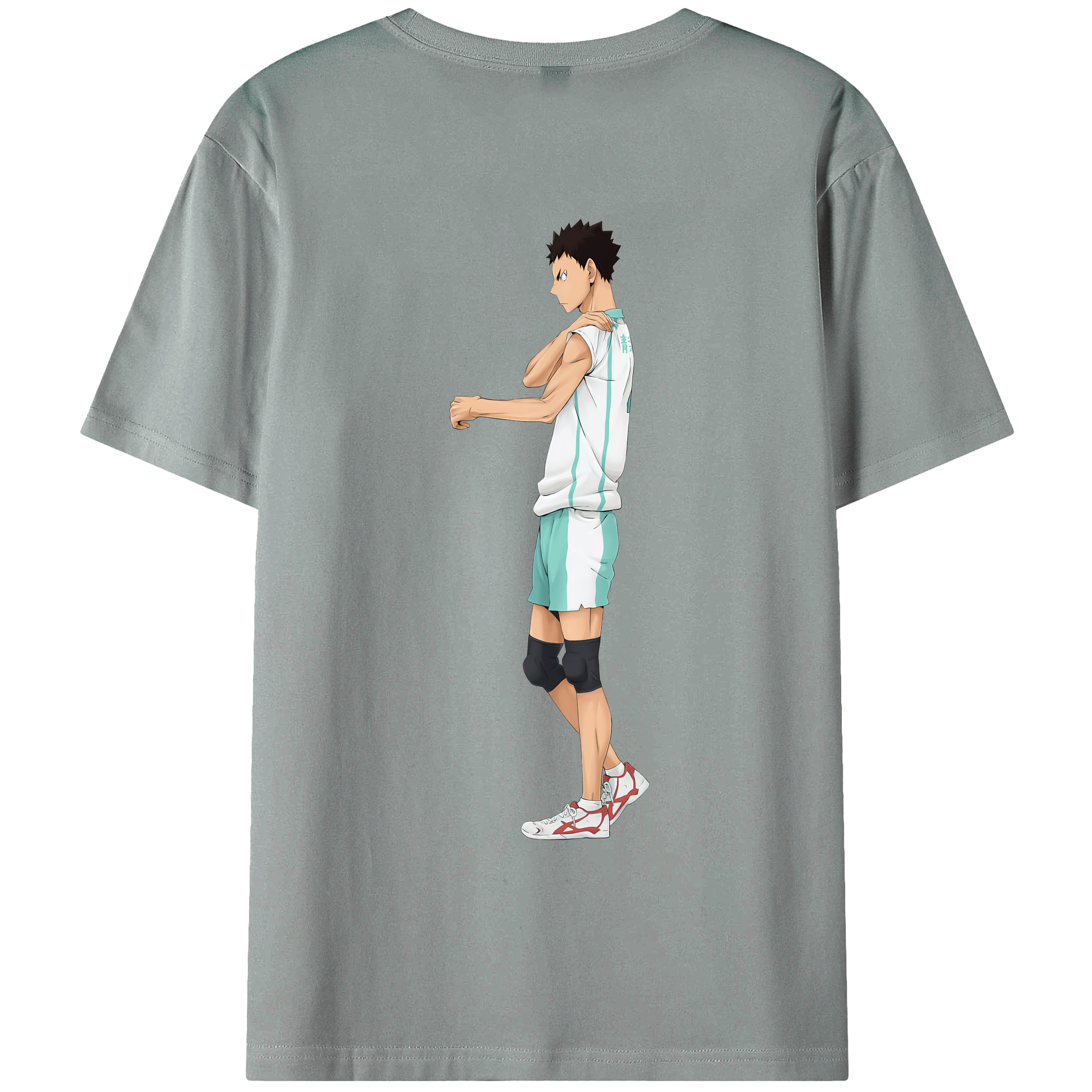 （画像用） ハイキュー!! Haikyu!! 綿100％ メンズ半袖Tシャツ（バックプリント） 通気性